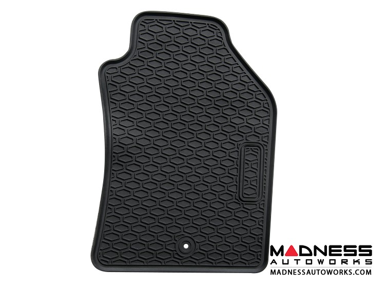 FIAT 500 Floor Mats - All Weather Rubber - LUXUS Premium - Front +